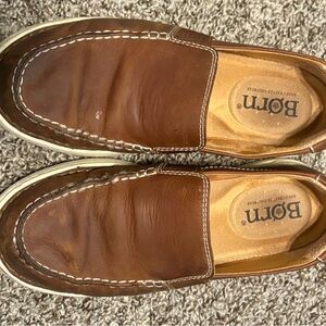 Born Men's Tan Leather Slip-On Shoes